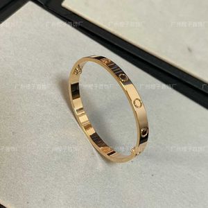 Original 1to1 Cartres Bracelet CNC Precision Edition V Gold Card Home Thread Wide Diamondless LOVE Simple and Advanced Couple Eternal HVGK