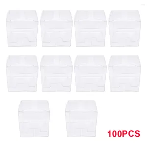 Gift Wrap 100pcs Packing Box Holding Cupcakes Boxes Plastic PVC Chest Christmas