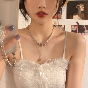 Love Spliced Pearl Necklace with Chinese Style Design