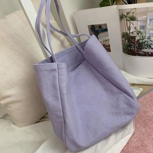 big Fashion Women Shopping Bags Solid Color Casual High Quality Ladies Shoulder Bags 240318