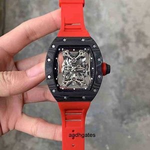 Richa Business Leisure Carbon Fiber Menes Automatic Mechanical Watch Hollowed Out Atmosphere Sports Fashion