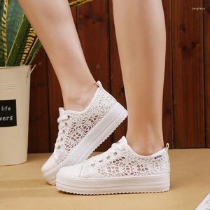 Wanderschuhe Canvas Damen Sommer Super-Daddy Europäische und amerikanische Spitze Mesh Sneakers Damen Größe 35-42