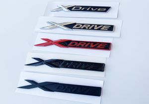 For New XDrive Old XDRIVE Fender Emblem Badge X1 X3 X4 X5 X6 X7 Car Styling Discharging Capacity Sticker Glossy Black Red1361162