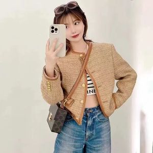 Retro women's patchwork woolen short fashionable jacket top