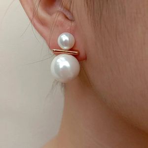 YYGEM 8.5mm-14mm Cream White Sea Shell Pearl Stud Earrings 240305