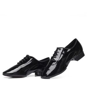 Schuhe Latin Tanzschuhe atmungsaktive Ballsaal Männer Helles Leder moderne Tanzschuhe Quadratische Softschneides Tango Tanzschuhe