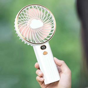 Electric Fans 10000mAh Camping Fan Portable Hand Foldable Office Desk Multifunction Foldable Double Battery Electric Fan With Neckline 240319