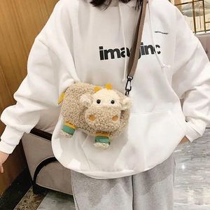 Totes Cartoon Cow Print Crossbody Bag For Women Oxford Cloth Cute Kawaii Small Doll Shoulder Bags Designer Female Travel Sac Femme