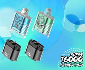 Energy Double Pods 16000 Puff 16K Vapes Descartáveis ​​Recarregados E Cigarros Raz Bar Dupla Malha Bobina 20ml Capacidade Big Puffs Bar