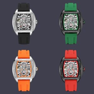 Montre de luxe armbandsur högkvalitativ kvinna blå röd grön rem klockor stift spänne spänne klocka ihålig mekanisk klocka automatisk rörelse SB060 C4