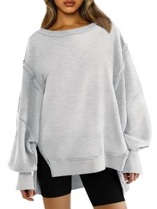 Kvinnor avslappnad överdimensionerad crewneck tröjor huvtröjor faller vårkläder mode tonåring flickor y2k vinterkläder 240315