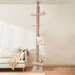 Modern for Indoor Cats,multi-level Large Tower Condo,wood Tower, Tall Tree with Sisal Posts,cat Scratching Tree, Condo, Lover Gift, Real Branch Cat Condo