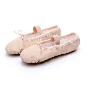 Scarpe da balletto per ragazze stivali in pelle soft side ballet danza pannelli per bambini praticare scarpe da ballerina donna ginnastica