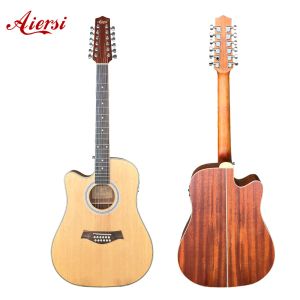 Chitarra Aiersi Chitarra acustica elettrica a 12 corde Chitarra per strumenti musicali per mano sinistra e destra da 41 pollici con EQ