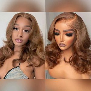 Synthetic Wigs Human Chignons 210% Density Colored Lace Front Wigs Loose Wave Wavy 13x4 HD Full Frontal Human Hair Wigs 240328 240327