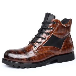 Stiefel Männer Kausale Stiefel Herren Premium Highend Leder Kleidungsstiefel handbemalte Farben Qualität männlicher Lederschuhe