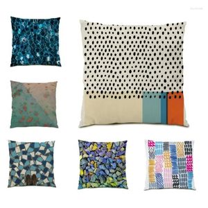 Pillow Geometric Stone Texture Pillowcase Double Side Cover 45x45cm Luxury Kids Room Home Decor 2024 DE0418