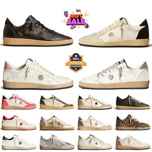 OG Fashion Designer Ball Star Casual Shoes Women Mens Golgoosess Flat Trainers Suede Leather Leopard Pony Handmased Vintage Italy Brand Sports Sneakers Storlek 35-46