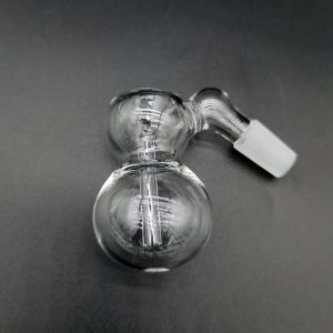 Glass Ash Catcher Bowl For Tornado Hookahs Bong Dab Rigs 14mm 18mm Two Joint Size Gourd Shape Percolator Downstem With Fixed Tube LL