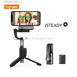 Stabilizatörler El Taşıyıcı Evrensel Eklem Sabitleyici Hohem IsTeady Q Cep Telefonu Selfie Stick Rod Ayarlanabilir Tripod, Akıllı Telefon Uzaktan Kumandalı Q240319