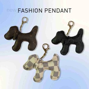 Keychains Lanyards 디자이너 새로운 인터넷 유명 인사 창조적 인 가죽 장로교 소형 프랑스 불독 가방 키 체인 장식 패션 트렌드 선물 28Y3