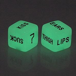 2pcssets Luminous Sex Dice Set Exotic Novelty Game Toy Funny Love Erotic Bosons Glow Couple Sexy Dices 16mm For Adult Good 4717032