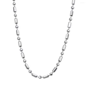 Chains Real Pure Platinum 950 Chain Women Gift Lucky Solid Beads Link Necklace 5.7g/43cm