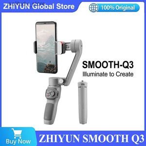 Стабилизаторы Zhiyun Smooth Q3, универсальный шарнир для смартфона, 3-осевой стабилизатор, подходит для iPhone 14 Pro Max//Samsung/ Q240319