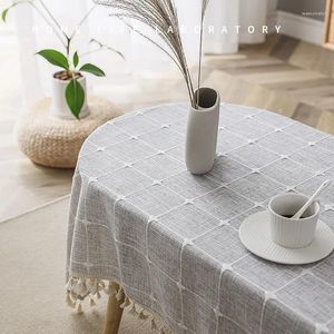 Toalha de mesa longa oval impermeável toalha de mesa café de tamanho pequeno