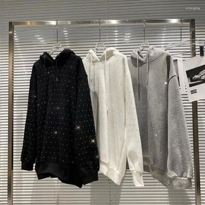 Kvinnors hoodies Autumn Women Full Sky Stars Borrar lösa tröjor glänsande diamanter tröjor Rhinestones Sweatshirts Jumpers Tops