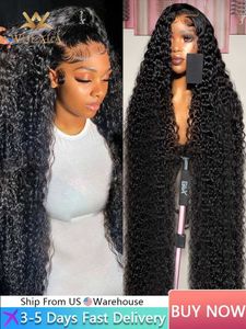 Synthetic Wigs 30 40 Inch Loose Deep Wave Lace Frontal Wig 13x6 Hd Curly Human Hair Wigs 13x4 360 Water Wave Glueless Preplucked Lace Front Wig 240329