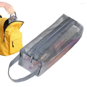 Storage Bags Clear Toiletry Bag Mesh Makeup Travel Toilet Transparent Cosmetic Organizer Carry On Airport Airline