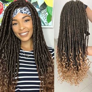 Synthetic Wigs 26 Inch Long Ombre Headband Dreadlock Wig Synthetic Hair Crochet Braid Wig Heat Resistant Wigs For Black Women Men In Daily 240329