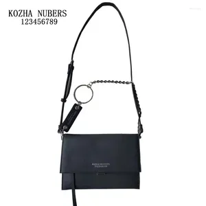 Omuz çantaları orijinal kozha sayıları moda tasarımı tek kayış 100 tur zarf çantası çapraz vücut zinciri kadın