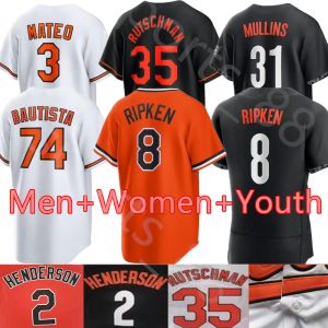 2024 Custom Black 35 Rutschman 2024 City Connnect Jersey Urias Henderson 6 Mountcastle Anthony Santander Cedric Mullins Austin Hays rougned lukt 8 Ripken Jersey Kid