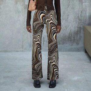 Jeans da donna stampa pantaloni a vita alta vintage pantaloni lunghi eleganti skinny casual da donna moda streetwear estate