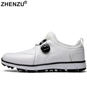 Skor zhenzu professionella golfskor män stor storlek 4045 bekväma sport sneakers utomhus anti slip walking skor