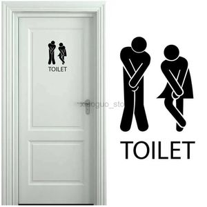 Adesivi per toilette Divertenti donne uomini autoadesivi adesivi rimovibili per porte donne uomini autoadesivi rimovibili per porte cartello da parete adesivo wc Decor 240319