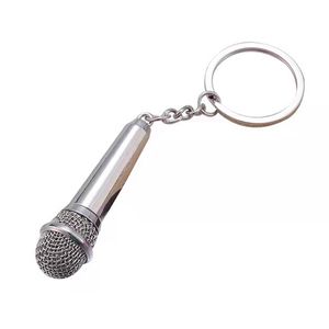 Mini Microphone Keychain Metal Car Keychains Pendant Valentine's Day Gift Key Key Chains
