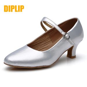 Skor Diplip New Modern Dance Shoes Women National Standard Dance Girls Dancing Shoes High Heeled Ballroom Latin Dance Shoes for Women