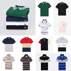 Mens högkvalitativa affärs fritidspolos designer krokodil lacos polo mans polos homme sommartröja broderi tshirts high street trend skjorta storlek m-xxl