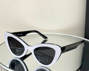 Óculos de sol olho de gato branco lentes cinza escuro feminino verão óculos de sol lunettes de soleil óculos occhiali da sole uv400