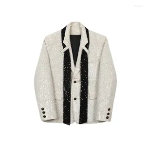 Ternos femininos superaen indústria pesada lantejoulas terno moda manga longa blazer feminino jaqueta e casaco