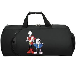 Bolsa tipo estilingue Undertale Papyrus Bad Time duffle Skull Brother Game tote Imagem impressa capa de ombro Foto duffel