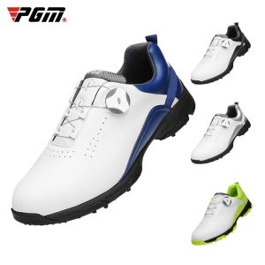 Skor pgm golfskor mäns vattentäta andningsbara golfskor manliga roterande skosnören sport sneakers nonslip tränare xz143