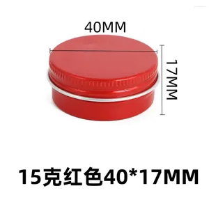 Storage Bottles 15g Mini Lip Sample Pot 15ml Solid Perfume Packagings Cosmetic Lipstick Aluminum Jar Red Cream