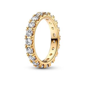 Anello da donna in argento 925 con corona di cuori originali Anelli di moda placcati in oro Zircone scintillante Princess Wishbone5