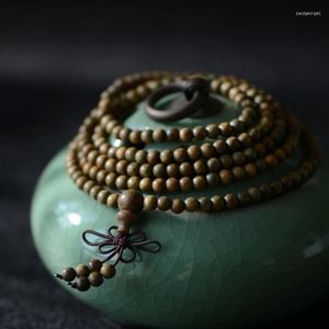 Strand Green Sandalwood Buddha Beads Handstring Fragrance Small And Nostals Fine Exquisite Fragrant Wood