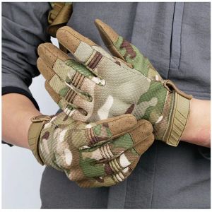 Перчатки тактические перчатки военные аэйрсофты стрельба из боевые перчатки боевые охотничьи пейнтбол Antiskid Multicam Touch Ecrem