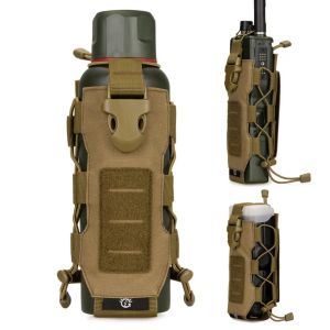 Väskor Travel Bag Camping Water Bottle Tactical Molle Nylon Pouch Canteen Cover Holster Kettle Väskor Klättring av vattenflaskhållare